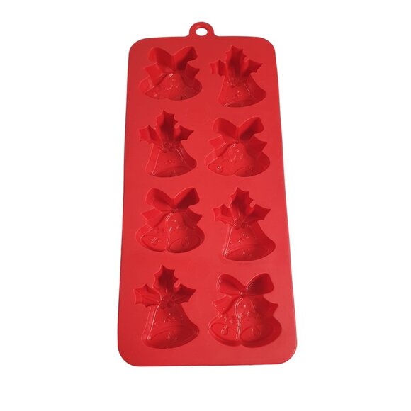 Christmas Bells Holiday Silicone Candy Mold Chocolate Melts Polymer Clay Ice - Picture 4 of 6